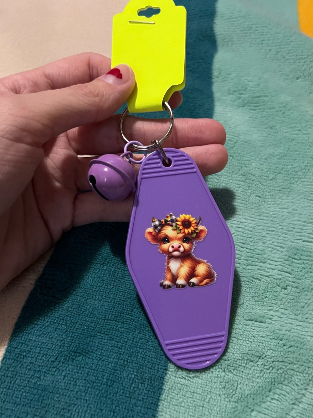 Highland Cow Keychain 🌻 - Picture 1 of 4
